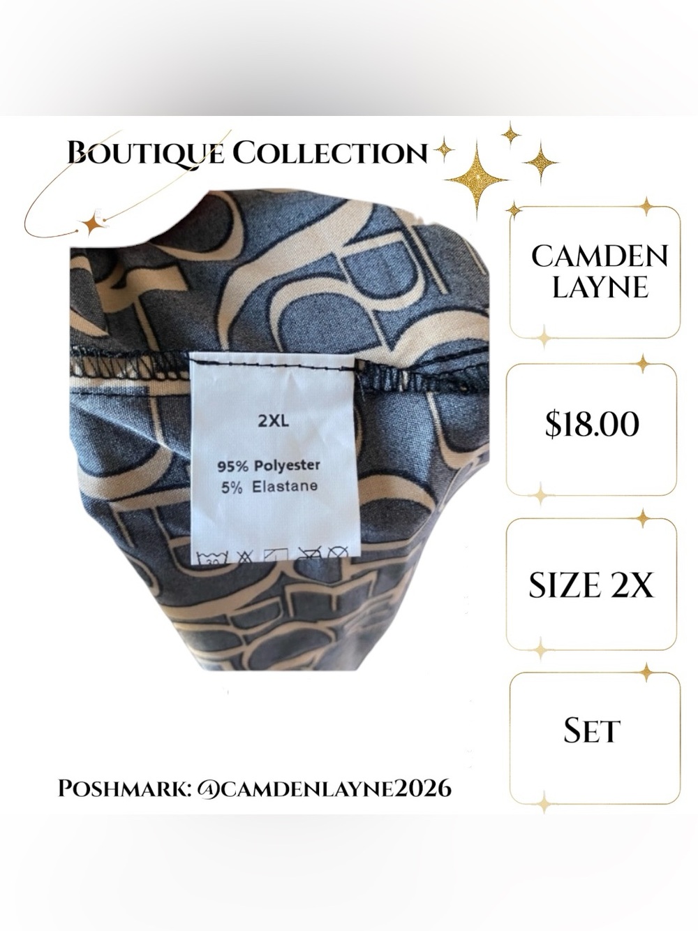 Camden Layne luxury Shirt & Short Polyester set. - Picture 7 of 7